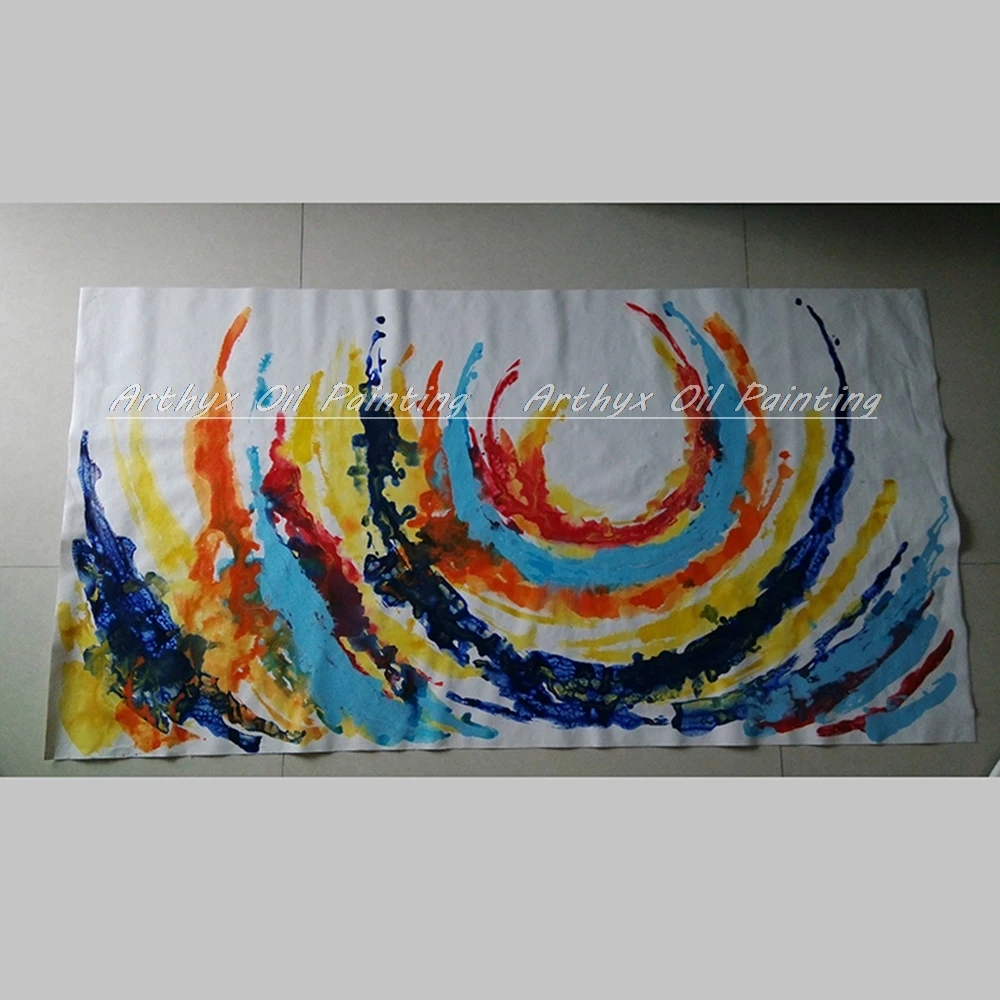 Arthyx,גודל גדול,צבוע ביד מופשט ציורי שמן על בד,צבע Lollipop אמנות תמונות קיר הסלון,קישוט הבית - 4