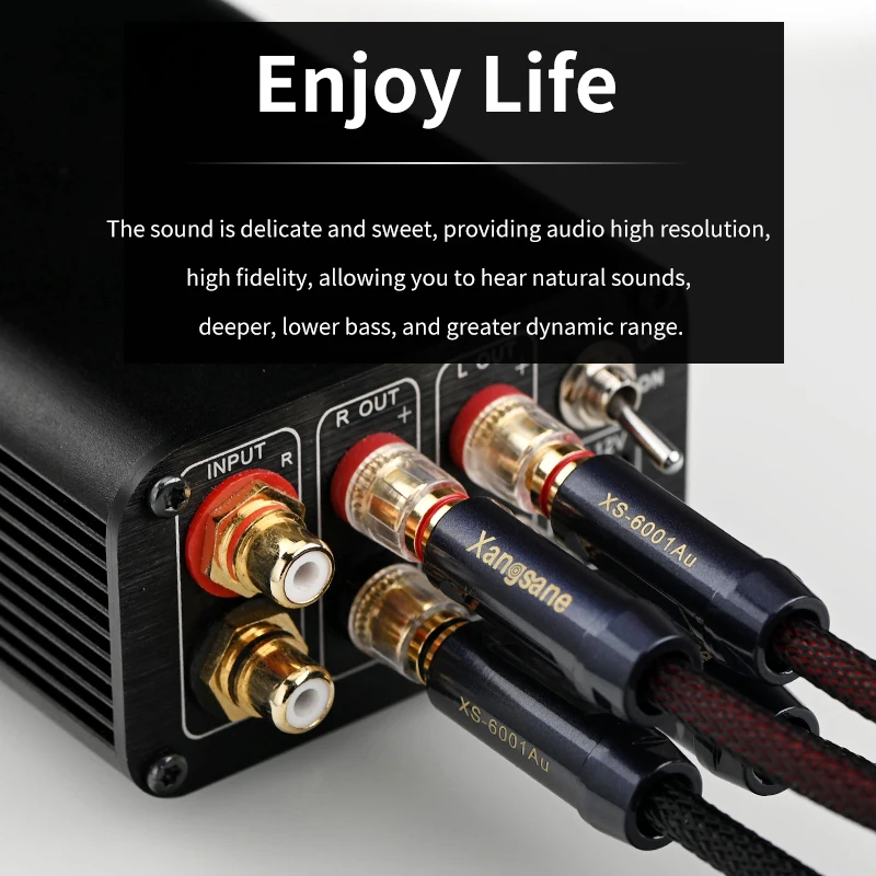 Audiophile כבל רמקול 4*2mm2 6N נחושת OFC HiFi אודיו רמקול חוט ספייד & תקע בננה - 3