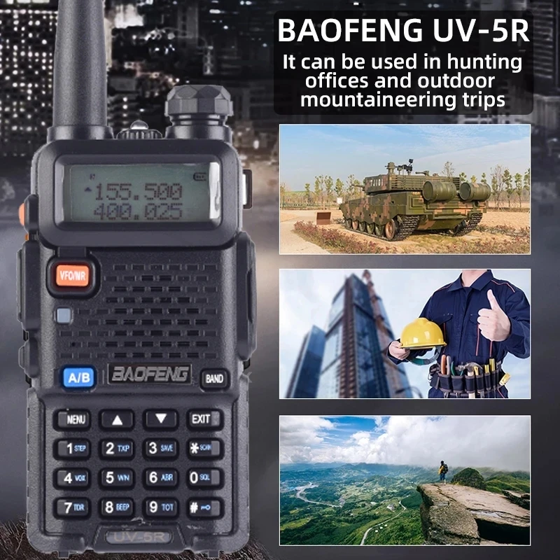 Baofeng UV5R ווקי טוקי 8W רדיו Comunicador Dual Band ארוך טווח 2-Way נייד FM חובב צ. ב. תחנות רדיו המשדר. - 1