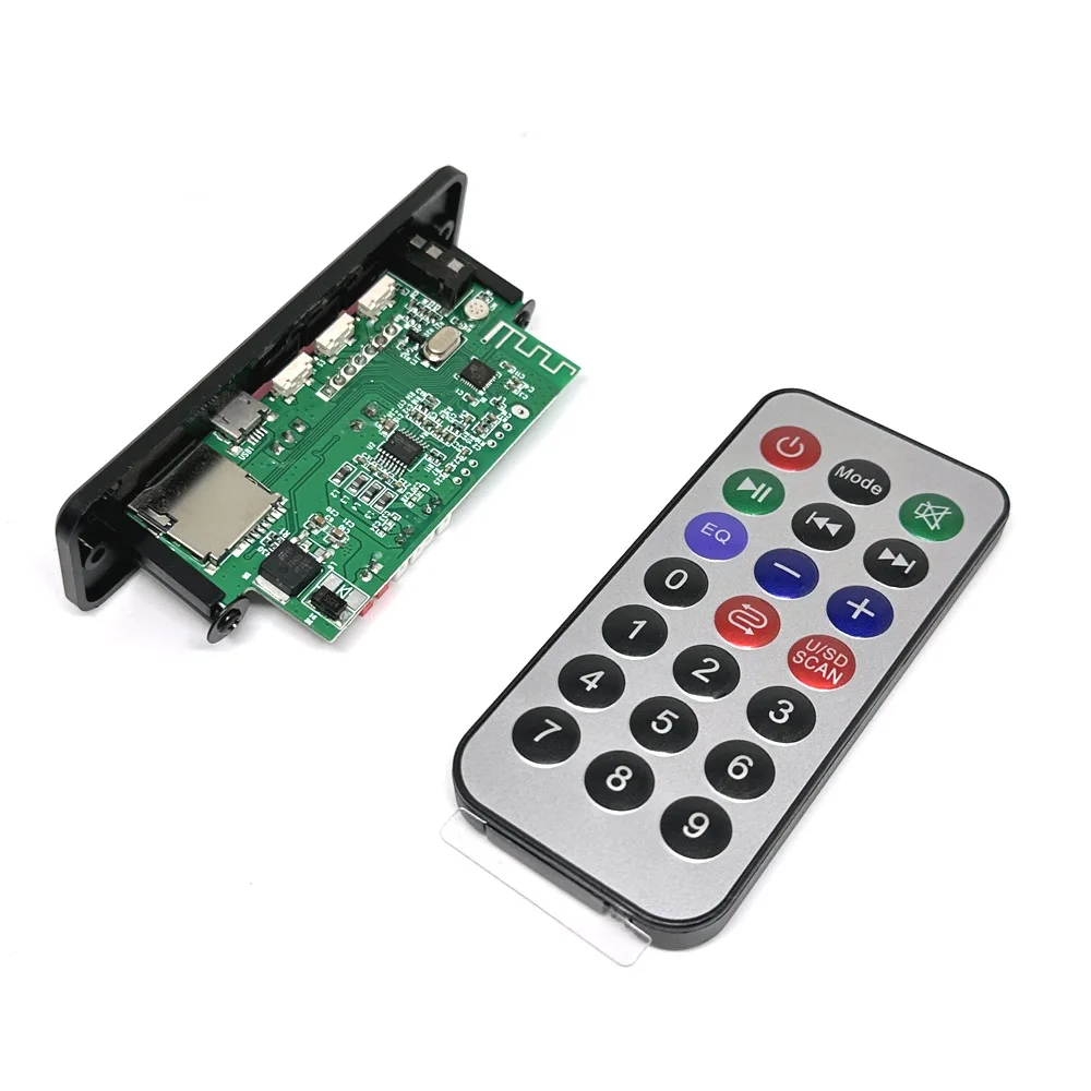 Bluetooth 5.0 12V מפענח לוח רכב אודיו USB TF רדיו FM מודול צבע מסך נגן MP3 עם שליטה מרחוק להתקשר עם הקלטה - 2