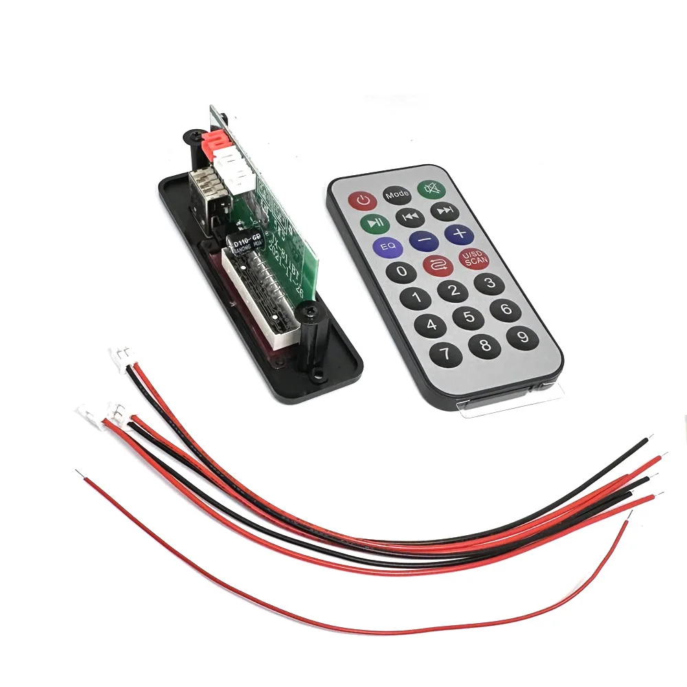 Bluetooth 5.0 12V מפענח לוח רכב אודיו USB TF רדיו FM מודול צבע מסך נגן MP3 עם שליטה מרחוק להתקשר עם הקלטה - 3