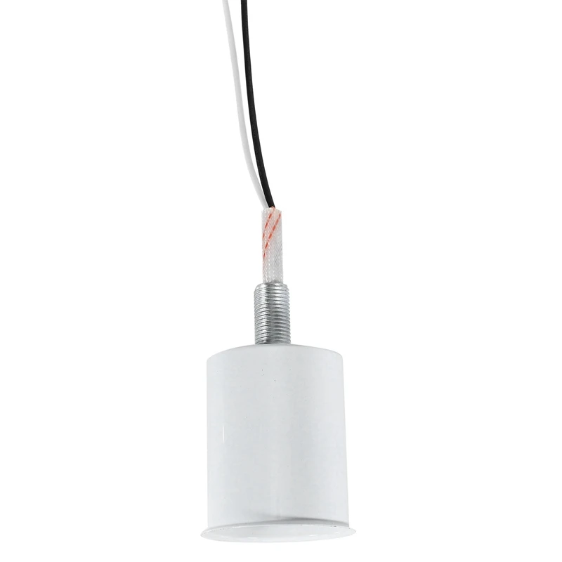 E27 קרמיקה בורג בסיס סיבוב הנורה LED מנורה, שקע בעל מתאם מתכת מנורה מחזיק עם חוט - 5