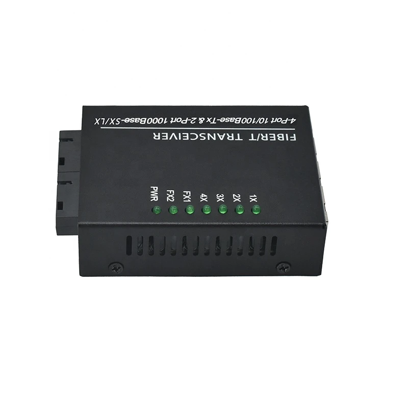 Ethernet סיבים מתג 4*100 מטר RJ45+2*1000Mbps SC מדיה אופטית ממיר מצב יחיד סיבים Media Converter - 3