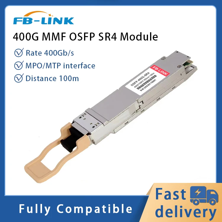 FB-קישור 400 גרם SFP OSFP מודול MPO MMF המשדר מודול 850nm 100m תואם עם סיסקו、 ג 'וניפר、Huawei、מלאנוקס、NVIDIA וכו'. - 0