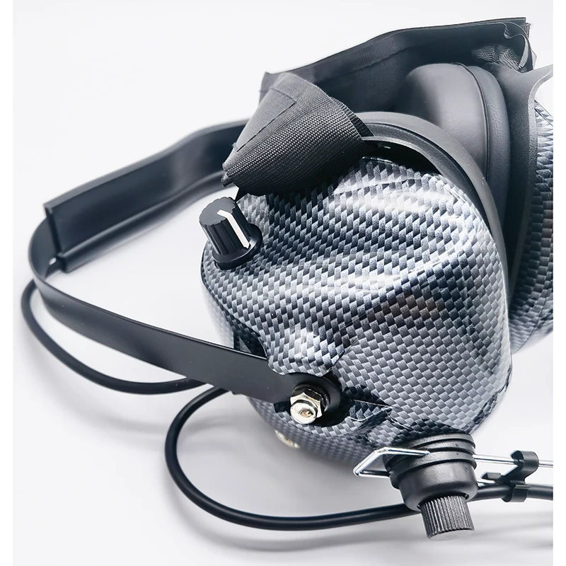 H41-CF סיבי פחמן תעופה מסוק אוזניות ביטול רעש פעיל מאחורי הראש אוזניות עבור מוטורולה CP040 EP450 רדיו - 3