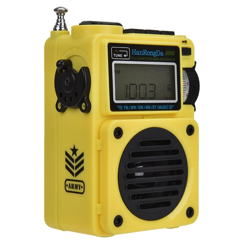 Hanrongda Hrd-701 נייד מלא הלהקה רדיו דיגיטלי סאב וופר איכות צליל Bluetooth כרטיס TF תצוגה דיגיטלית רדיו - 4