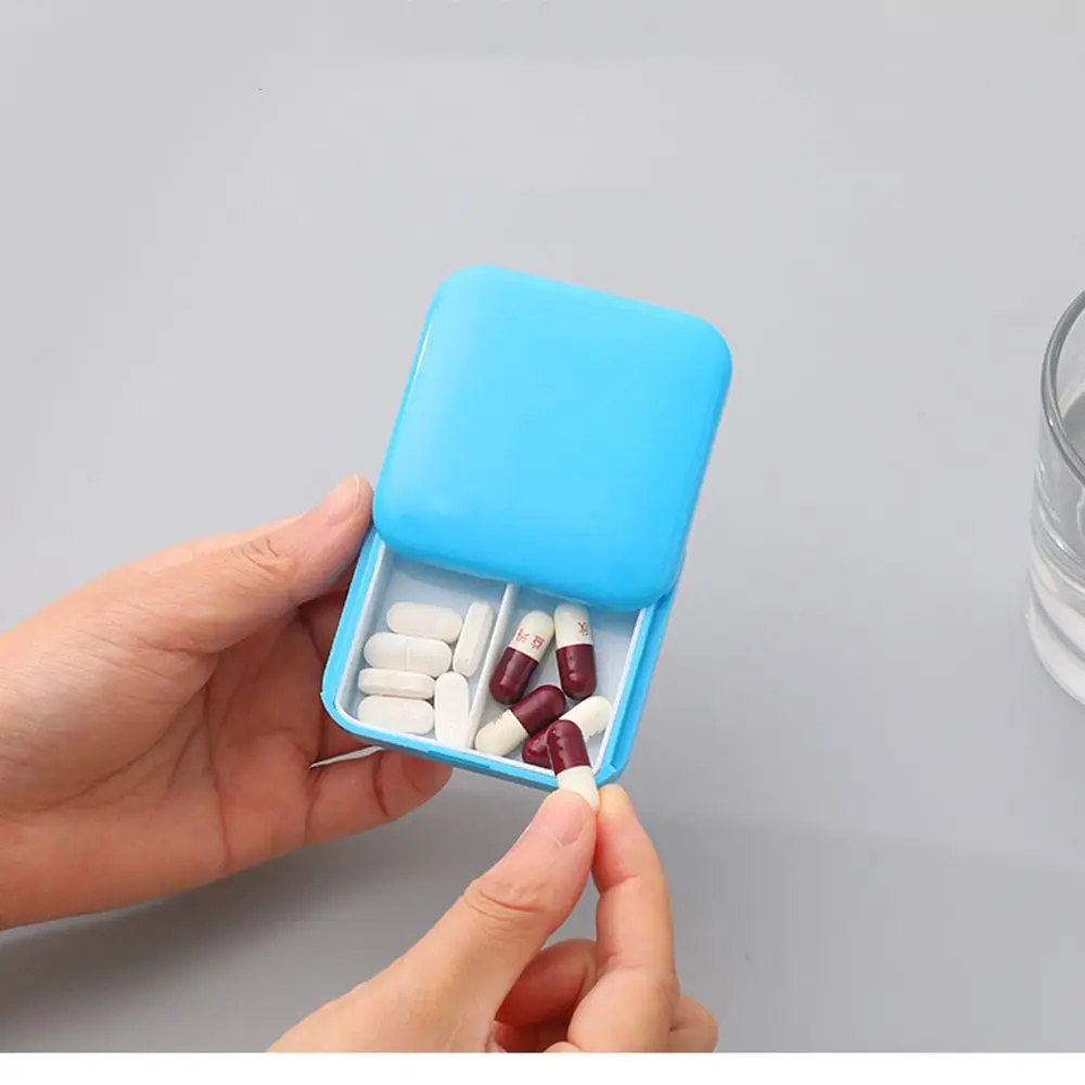 HEALLOR קל נושא הפרדת עיצוב קיבולת גבוהה Dustproof נייד הגלולה המקרים הרפואה box Mini לדחוף עיצוב שקופית - 3