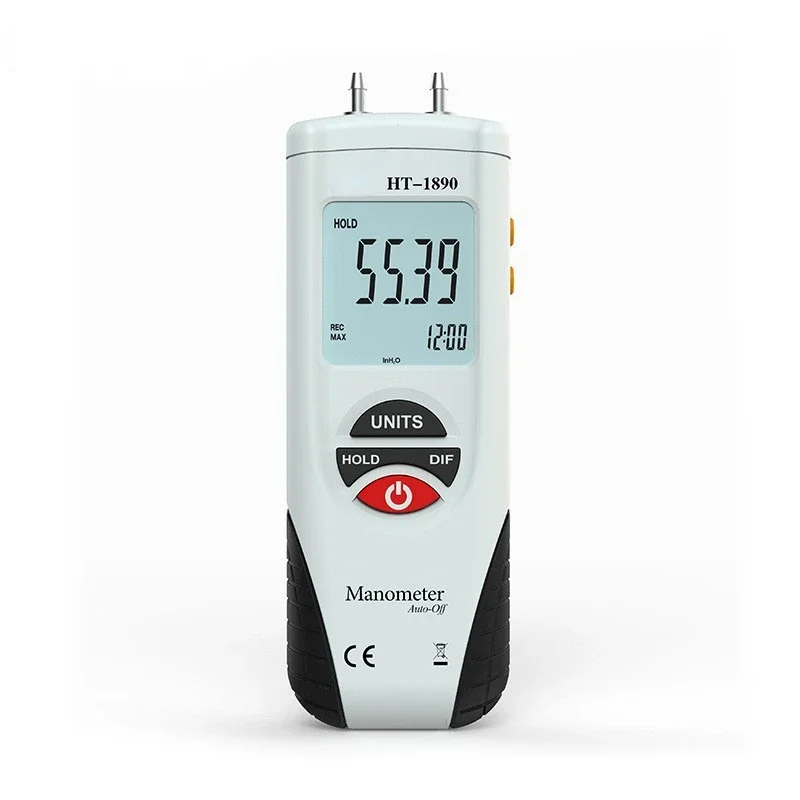 HT1890 כף יד דיגיטלי דיוק גבוהה מיקרו מד לחץ אלקטרוני מד לחץ דיפרנציאלי - 3