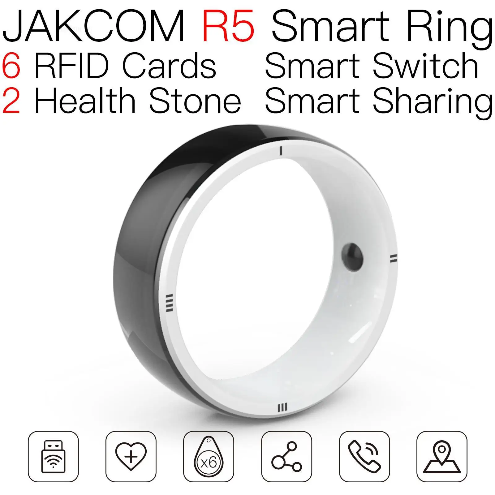 JAKCOM R5 חכם טבעת סופר ערך מאשר שעון חכם המקורי chycet gn8 גברים 2023 p80 אהבה בובה i14 מקס יתוש טלפונים חכמים הונג - 0