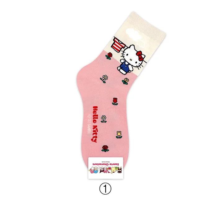 Kawaii Sanrio אנימה הדפסה גרביים קיטי Kuromi שלי מלודי קטיפה נשים גרביים Sanrio Chracters גרביים מתנה צעצועים עבור בנות - 2