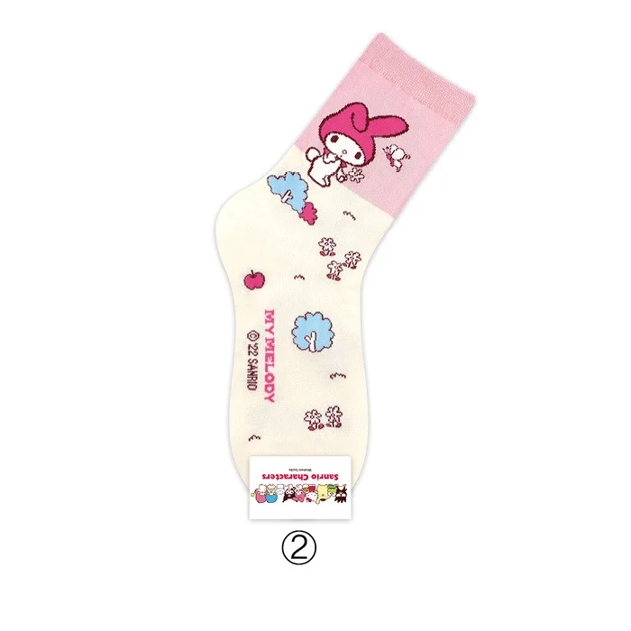 Kawaii Sanrio אנימה הדפסה גרביים קיטי Kuromi שלי מלודי קטיפה נשים גרביים Sanrio Chracters גרביים מתנה צעצועים עבור בנות - 3