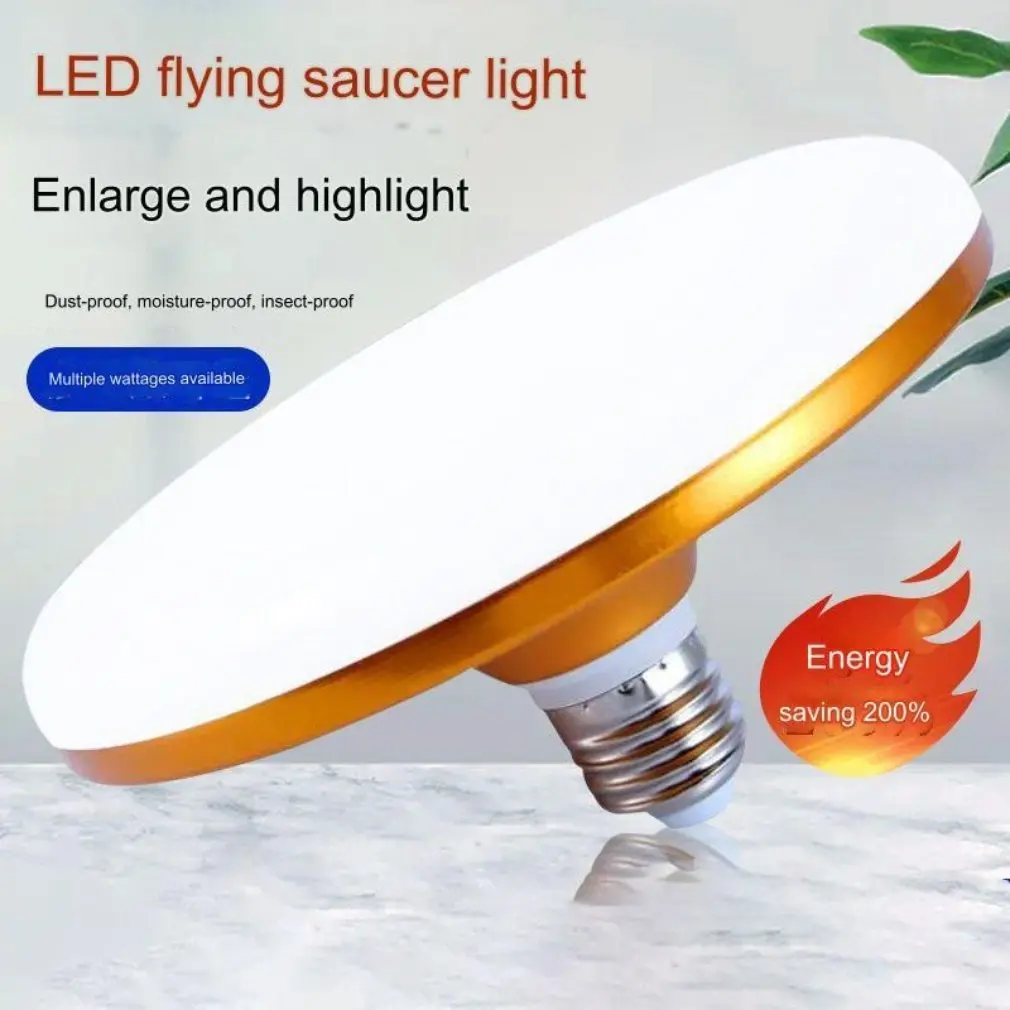 LED נורת E27 מנורת Led סופר מבריק 12W 15W 20W 30W 40W 220V UFO Led אורות מקורה מגניב לבן תאורה מנורות שולחן מוסך אור - 0
