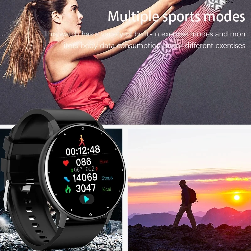 LIGE מלא מסך מגע גברים שעון חכם נשים ספורט כושר הצמיד עמיד למים Smartwatch עבור Huawei Xiaomi סמסונג אנדרואיד ios - 2