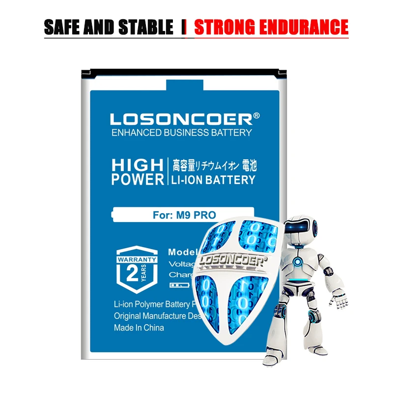 LOSONCOER 4350mAh BT-5705 סוללה עבור LEAGOO M9 Pro M9Pro טלפון נייד +מהר מגיעים - 1