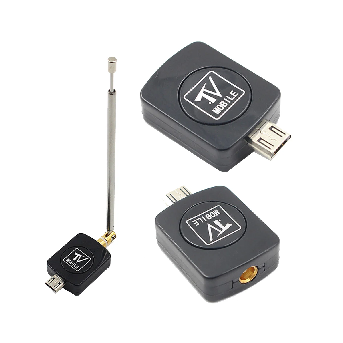 Mini USB DVB-T טיונר טלוויזיה מקלט דונגל/אנטנה DVB-T HD דיגיטלי נייד טלוויזיה HDTV הלוויין עבור טלפון אנדרואיד - 2