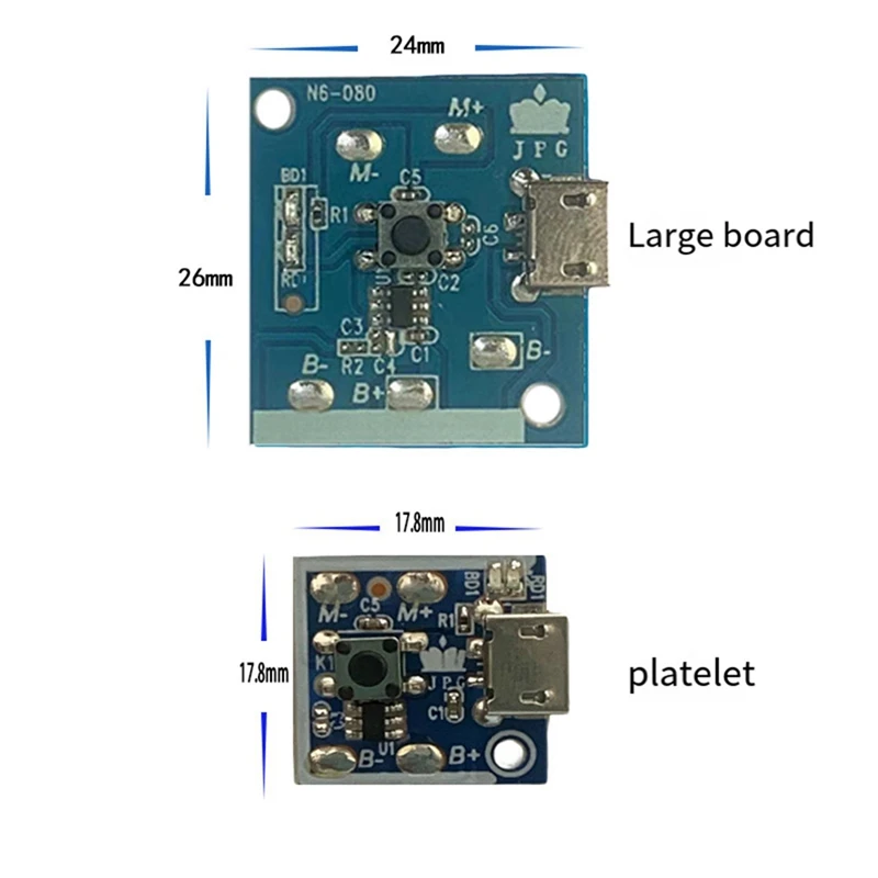 Multi-פונקציה N9 קטן Fan לוח אם PCBA נמוך מתח 3.7 V אוהד המעגל מעגלים - 4