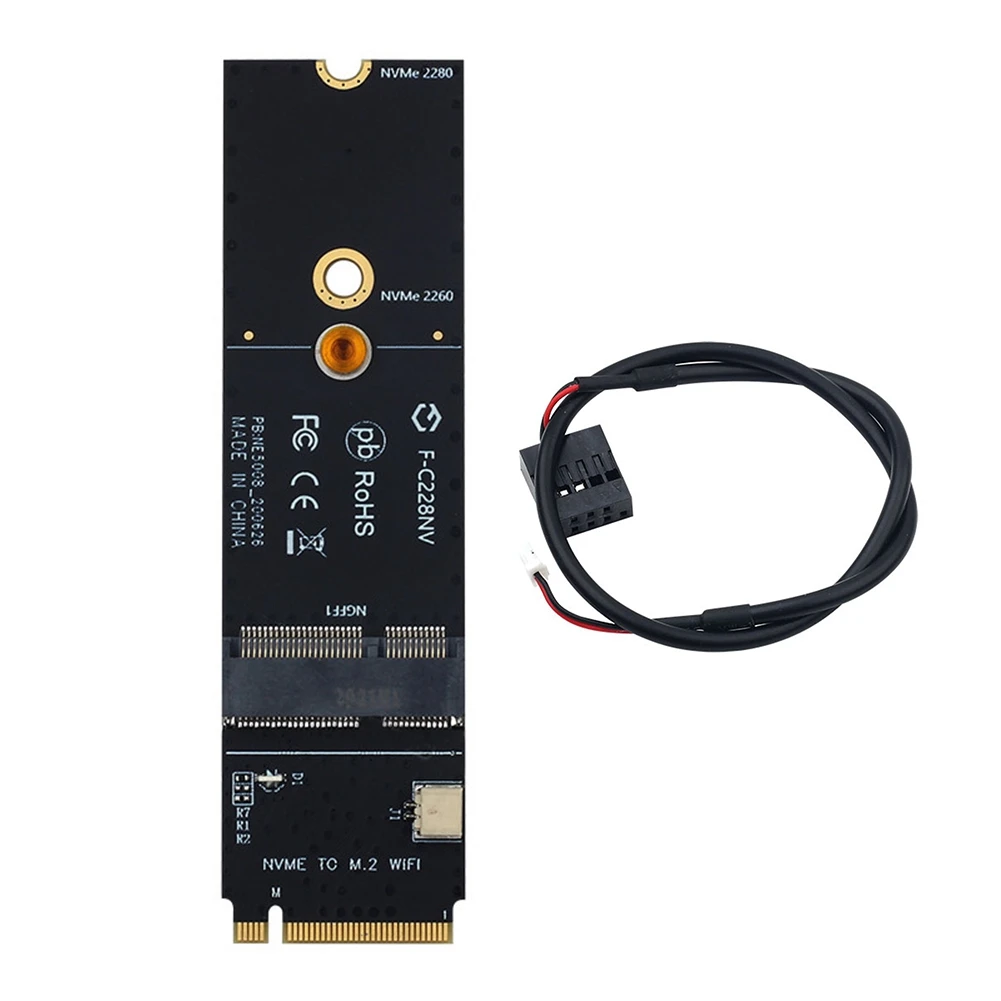 NGFF M. 2 +E המפתח לחריץ מ 2M מפתח PCIe PCI - WiFi מתאם כרטיס NVMe כרטיס ה LAN-האלחוטי של מתאם - 0