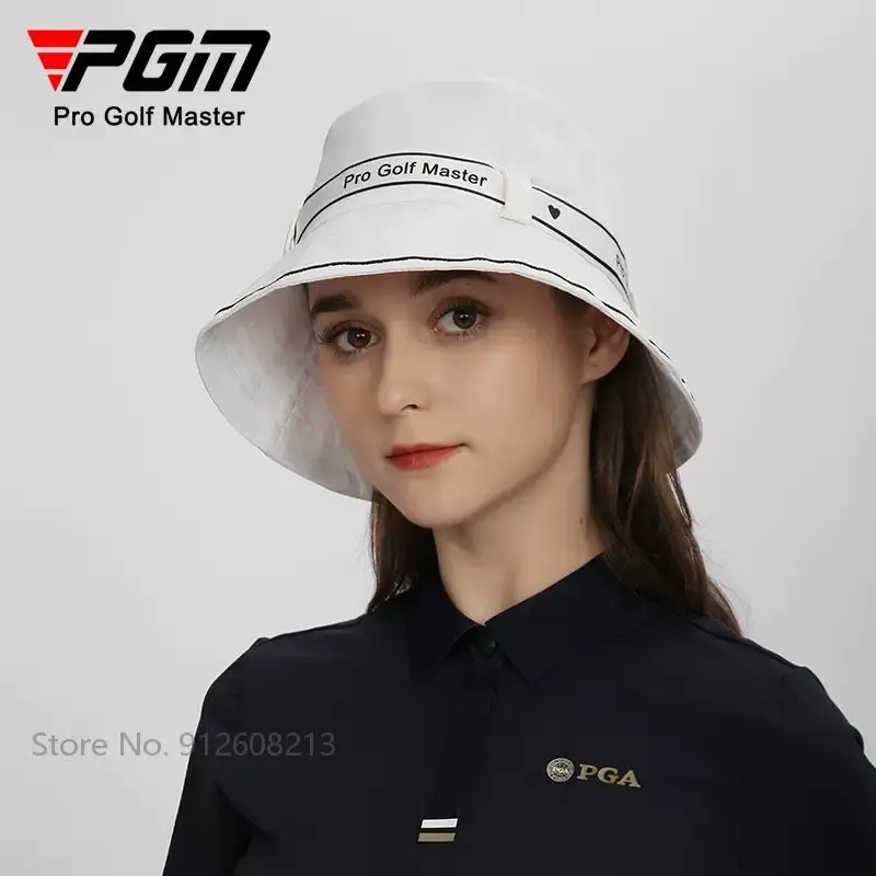 PGM לנשימה אנטי-זיעה גולף דלי כובעים לנשים השמש מוגן גולף מגן השמש כובע נשי אנטי UV דייג כמוסות עם עניבת פרפר - 1