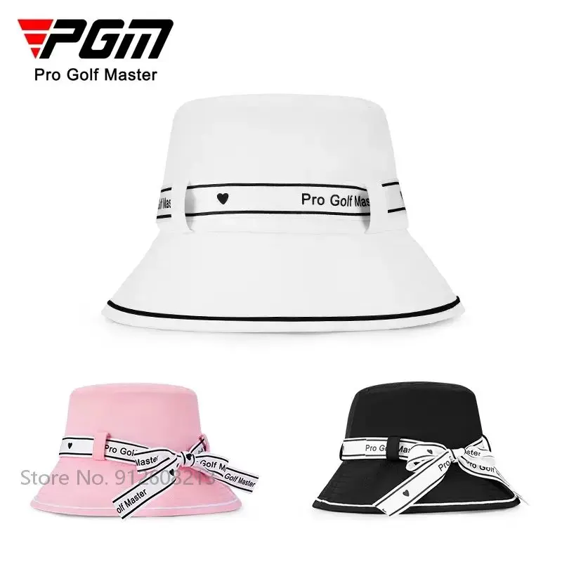 PGM לנשימה אנטי-זיעה גולף דלי כובעים לנשים השמש מוגן גולף מגן השמש כובע נשי אנטי UV דייג כמוסות עם עניבת פרפר - 4