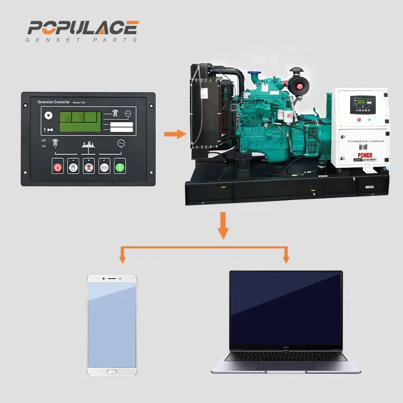 POPULAC אוטומטי Genset שליטה DSE720 בקר גנרטור מודול לוח LCD Controladores Deepsea בקר 720 720 DSE - 3