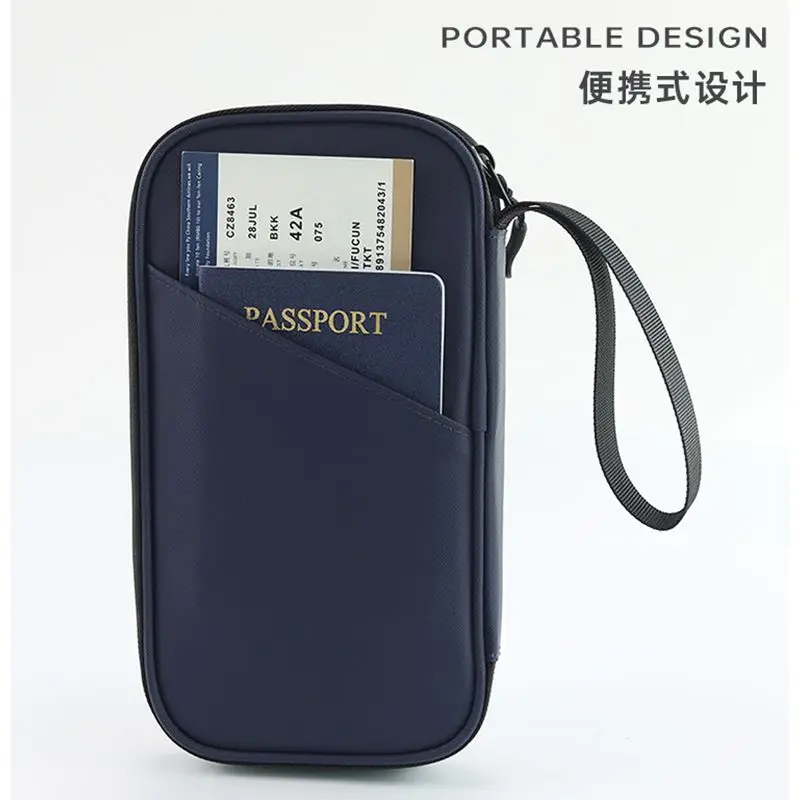 PU משובח RFID דרכון מכסה בעל תכליתי אישה אנשים עסקים דרכון כיסוי מגן עמיד למים כרטיס בנק התיק - 5