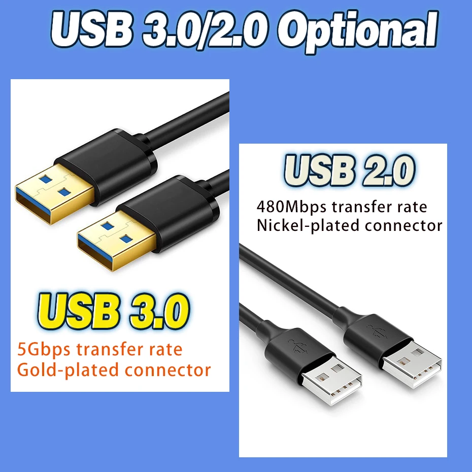 USB 3.0 2.0 כבל מאריך USB ל-USB USB A זכר זכר כבל מאריך בשביל הרדיאטור הדיסק הקשיח תיבת הטלוויזיה USB כבל מאריך 5Gbp - 5
