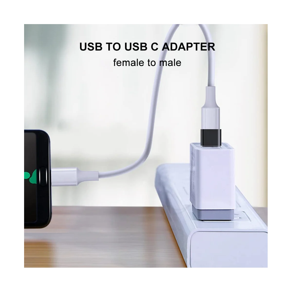 USB C למתאם USB, USB C ל-USB 3.0 OTG מתאם USB נקבה ל-USB-C זכר תואם עבור ה-MacBook Pro, סמסונג גלקסי - 2