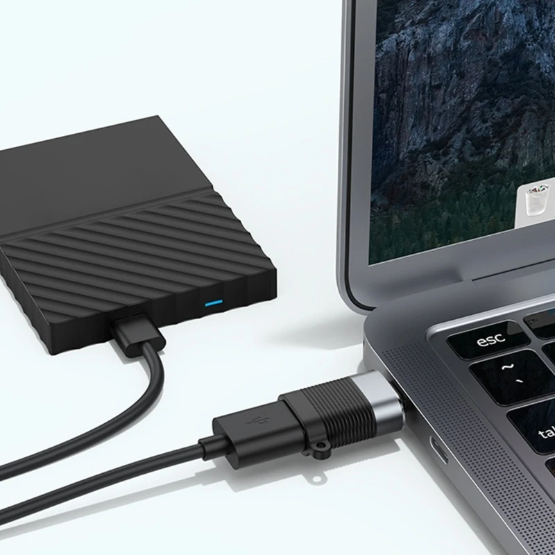 USB3.0 להקליד C נקבה מתאם עבור העברת נתונים וטעינה במהירות 480Mbps - 1