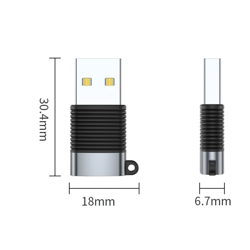 USB3.0 להקליד C נקבה מתאם עבור העברת נתונים וטעינה במהירות 480Mbps - 5