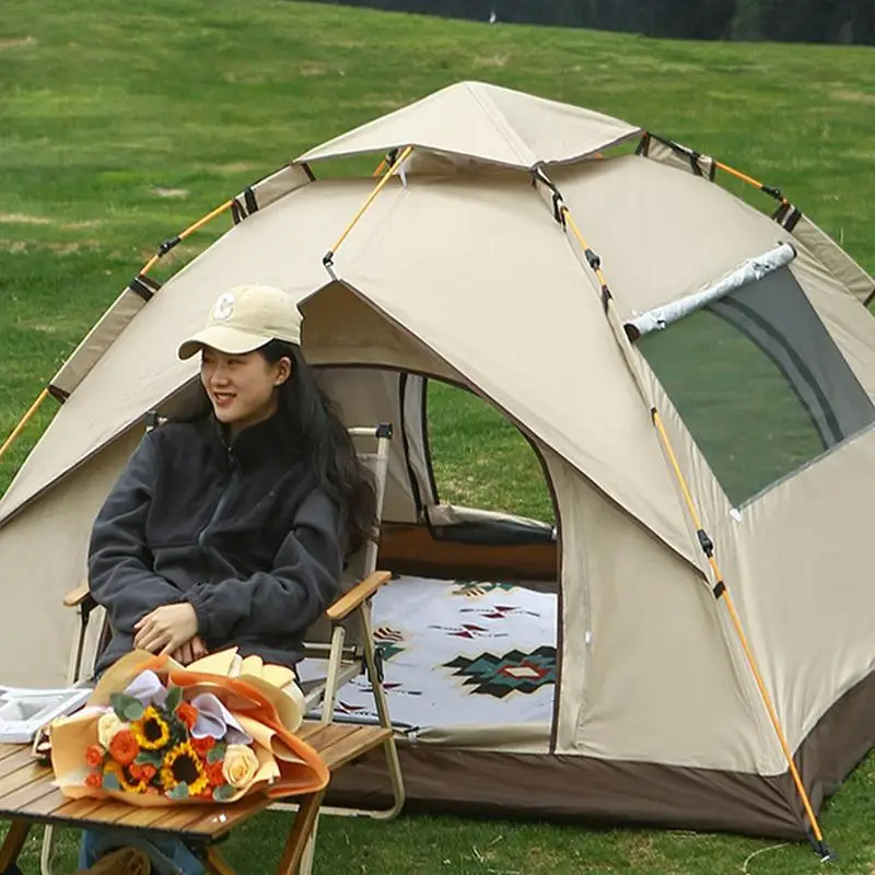 אוטומטי Pop Up האוהל עמיד למים הגנה מפני השמש מהיר פתיחת האוהל עמיד למים מהר-פתח אוהל לקמפינג, פיקניקים, ברביקיו הצדדים. - 1