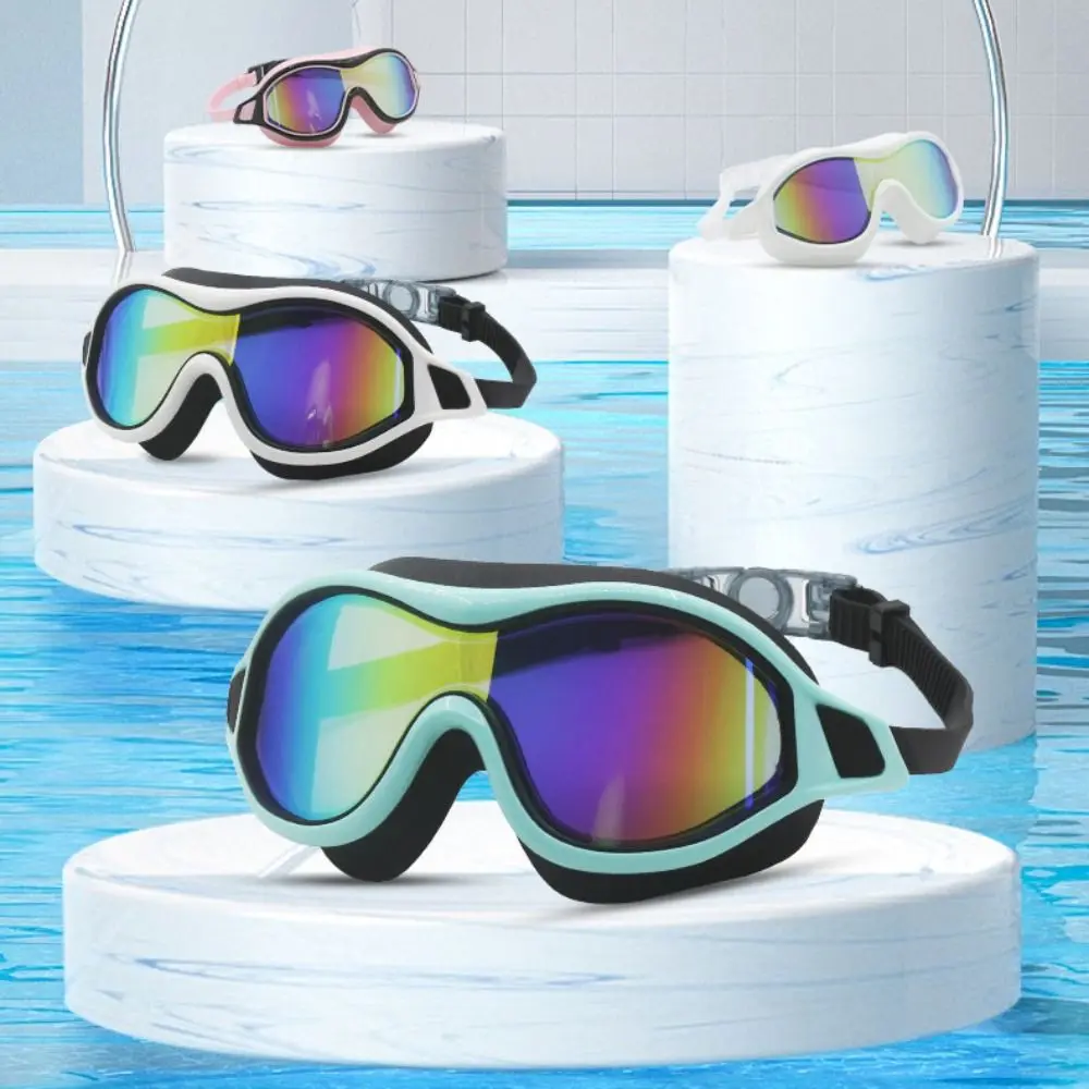 אופנה עמיד למים סיליקון מסגרת גדולה HD Electroplated עדשות שחייה, משקפי שחייה, משקפי מגן משקפי שחייה - 0