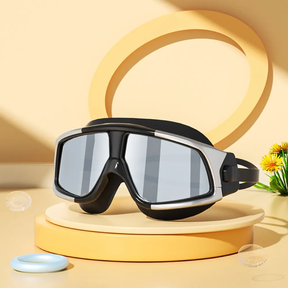 אופנה עמיד למים סיליקון מסגרת גדולה HD Electroplated עדשות שחייה, משקפי שחייה, משקפי מגן משקפי שחייה - 4