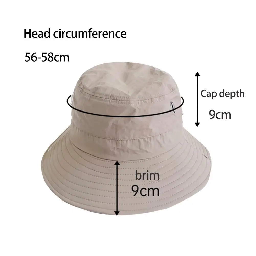 גברים שמש כובע רחב שוליים מתכוונן Windproof חבל ייבוש מהיר כובע הגנה מהשמש מוצק צבע הקיץ מצחיית הכובע דייג הכובע - 5