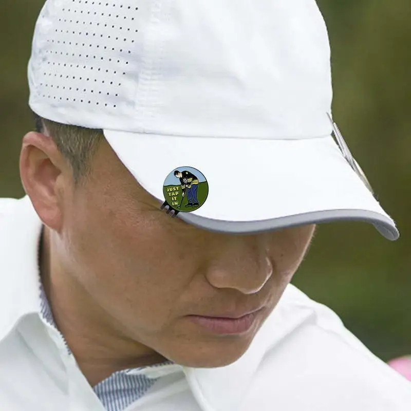 גולף סמן מיקום הכדור גולף כובע קליפ מצחיק מגנטי מתכת גולף קליפים גולף מתנה אביזרים ציוד זרוק משלוח - 3