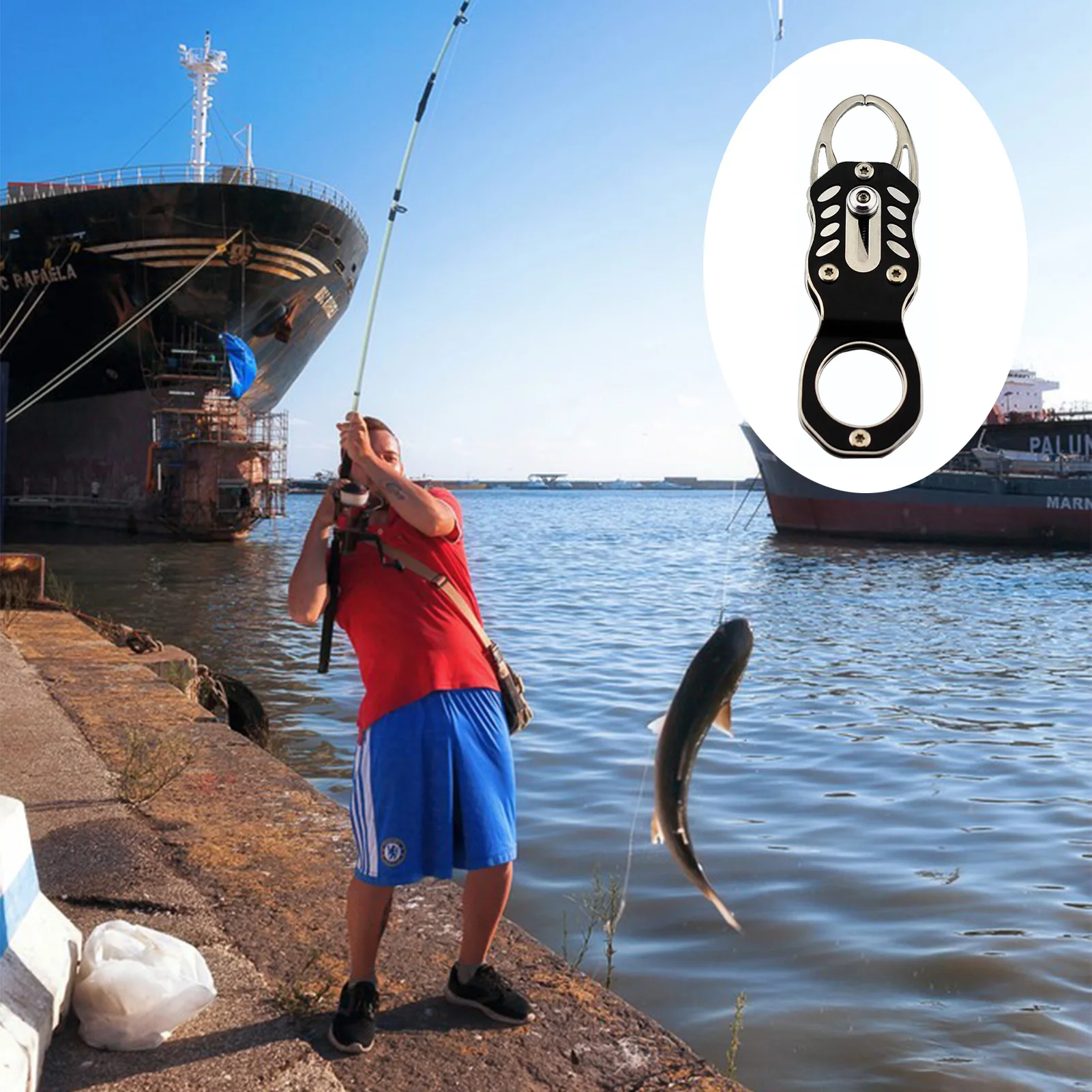 דיג השפה Grippers נירוסטה מים מלוחים כלי דיג עם שרוך דיג מתנה לגברים MC889 - 1