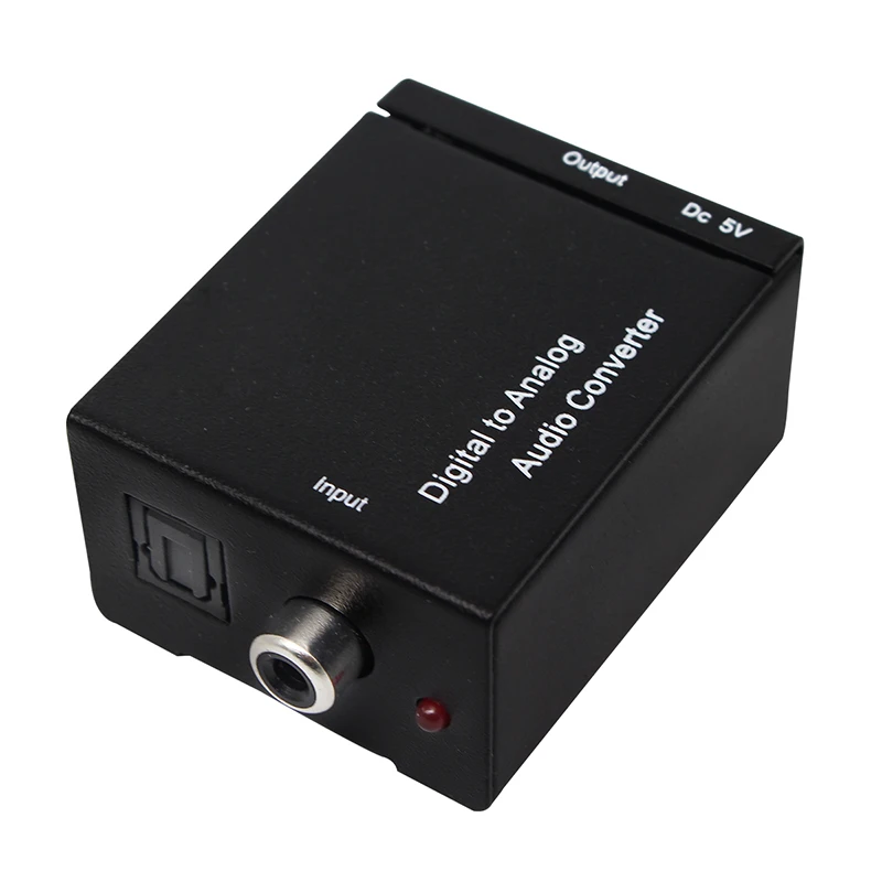 דיגיטלית אופטית Toslink SPDIF קואקסיאלי אנלוגי RCA Audio Converter מתאם עם DC כבל אופטי כבל - 0