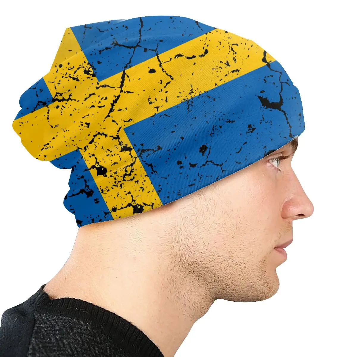 הדגל הלאומי Skullies כובעים כובעי שוודית דק כובע ספורט ספורט בונט כובעים לגברים נשים - 3