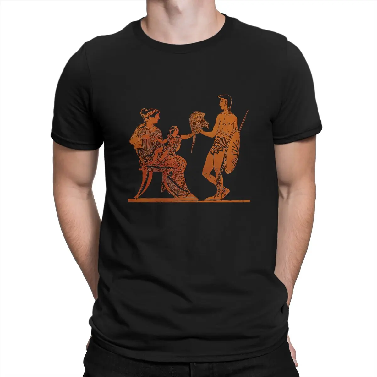 החולצות של גברים Hectors פרידה מדהים טהור כותנה חולצת טריקו שרוול קצר רומא העתיקה החולצה T O הצוואר בגדים ייחודיים - 0