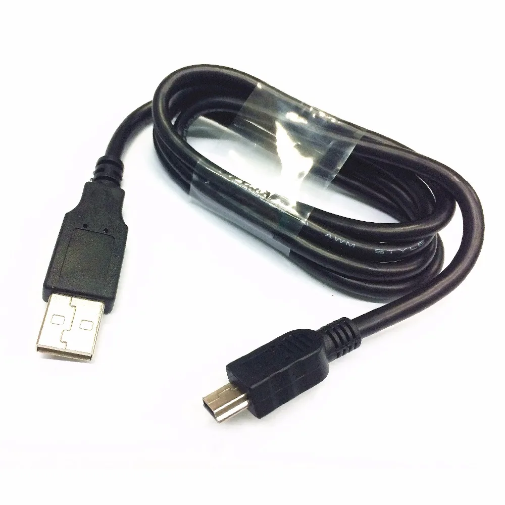 הטוב ביותר שחור USB 2.0 זכר ל-Mini 5 פינים B נתונים כבל טעינה כבל מתאם DS - 2