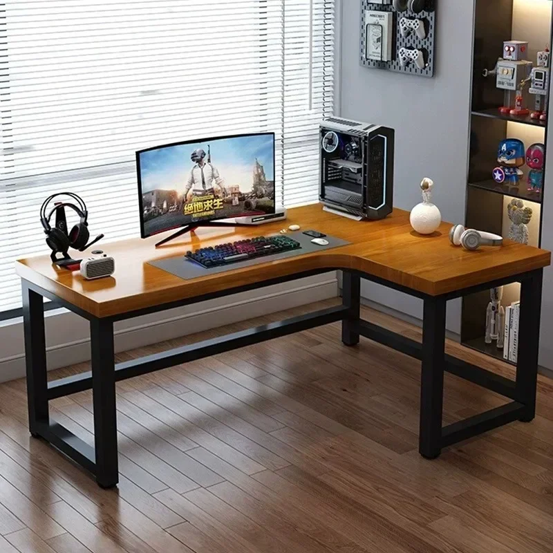 המשחקים הקבלה שולחנות מחשב נייד ללמוד יהירות בצורת L שולחנות מחשב קריאת הביתה Tavolino דה ליטו הרהיטים בסלון - 0