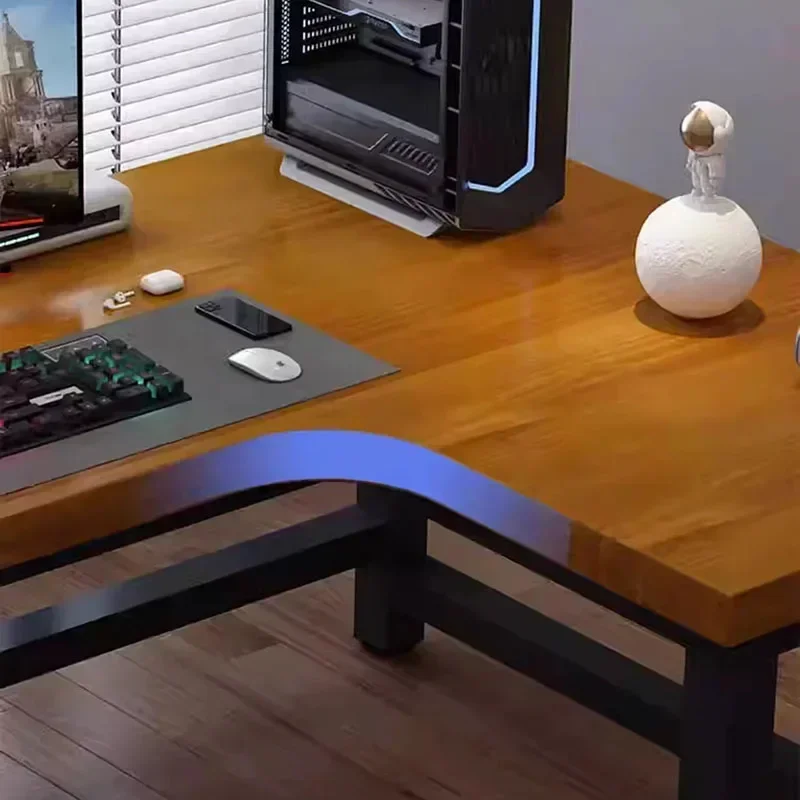 המשחקים הקבלה שולחנות מחשב נייד ללמוד יהירות בצורת L שולחנות מחשב קריאת הביתה Tavolino דה ליטו הרהיטים בסלון - 2