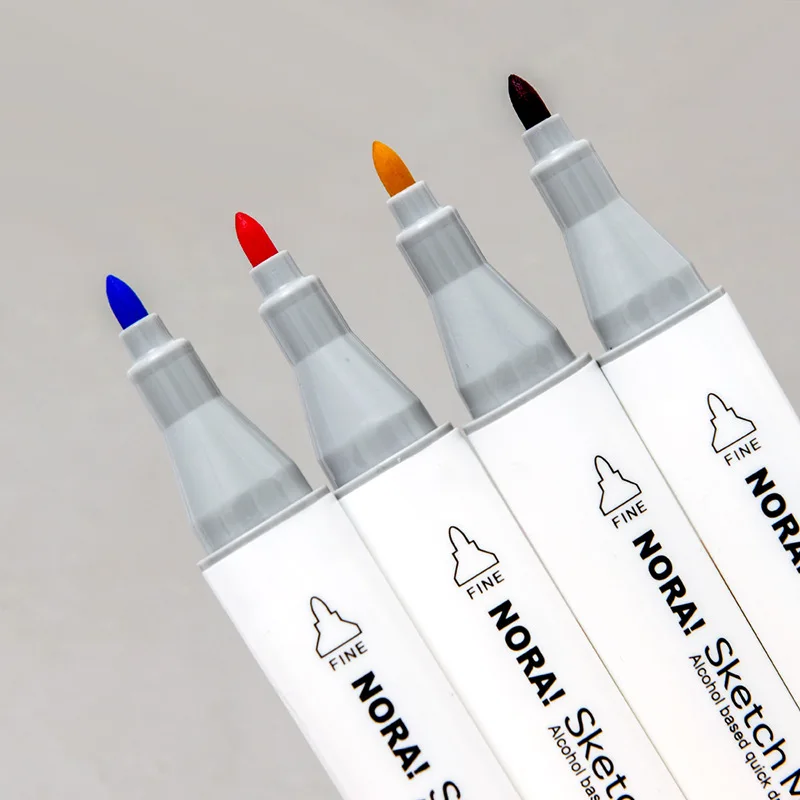 הסיטוניים של 48 צבע של הילדים גרפיטי עטים למכירה ישירה על ידי יצרנים, כפול הסתיים עט סימון, ציור המברשת, אמנות S - 3