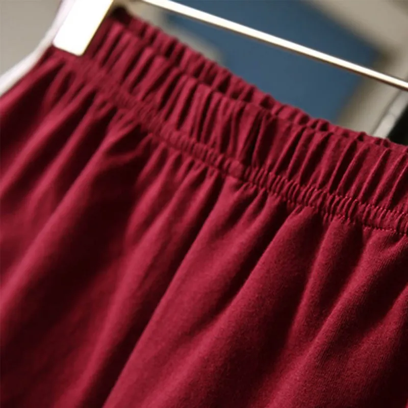 הקיץ חדש רחוב אופנה נשים מכנסיים קצרים אלסטי המותניים מכנסיים קצרים לנשים כל-התאמה רופף מוצק כותנה רכה מקרית קצרה פאטאל - 5