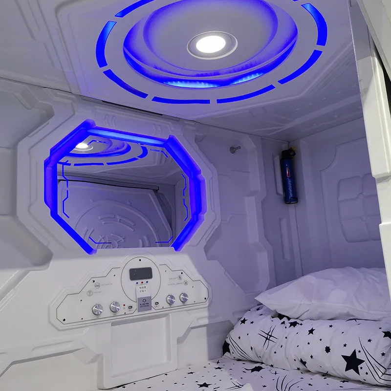 חדש מודרני סדרת חלל חלל הקפסולה ישנה במיטה אינטליגנטי בסגנון מלון המיטה הגדולה מלון ציוד - 3