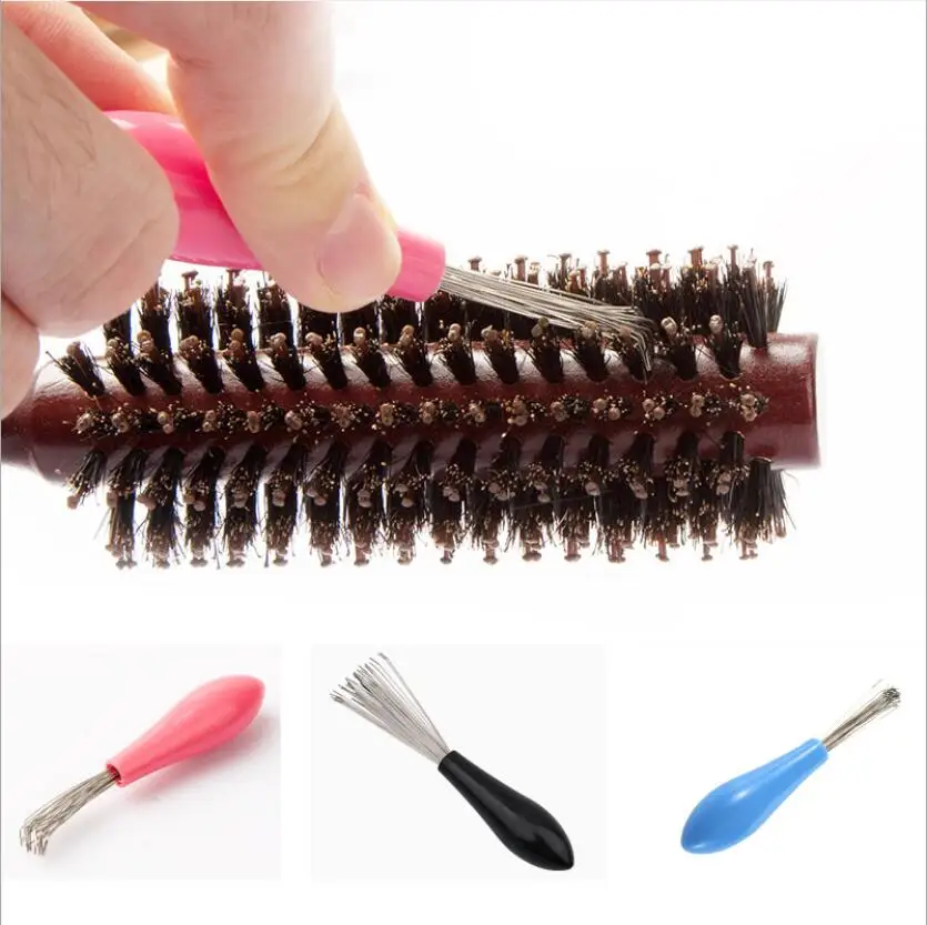 חדש מיני מברשת שיער מסרק לניקוי מוטבע כלי פלסטיק ניקוי מסיר להתמודד עם סבך מברשת שיער טיפוח שיער תסרוקות, סטיילינג כלים - 5