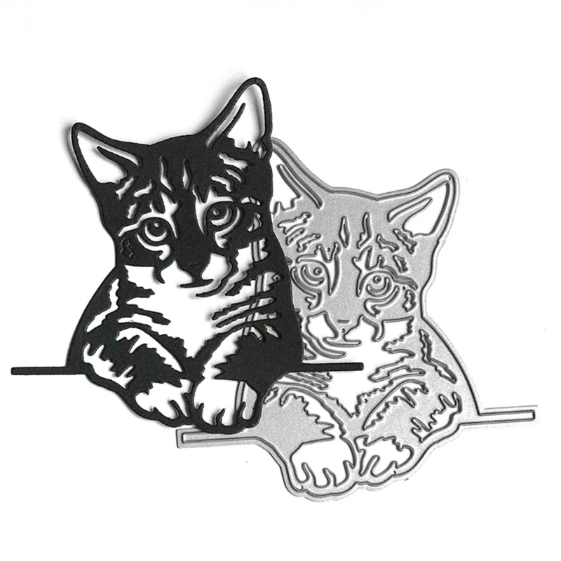 חיתוך ימות סטנסיל תבנית מתכת תבניות עצל שוכב חתול צורה סגנון DIY מלאכה הבלטה כלים אלבום עיצוב אלבומים עיצוב אמנות - 1