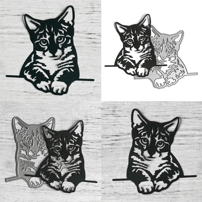 חיתוך ימות סטנסיל תבנית מתכת תבניות עצל שוכב חתול צורה סגנון DIY מלאכה הבלטה כלים אלבום עיצוב אלבומים עיצוב אמנות - 2