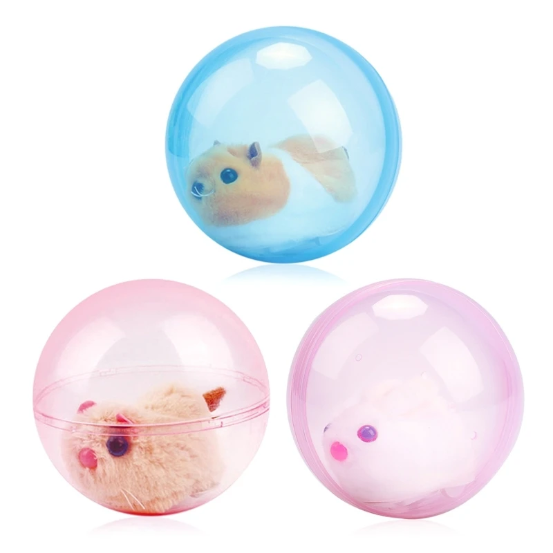 חשמלי כדורי ארנב אוגר כדורי צעצוע לחתולים חשמלי ביצים חיות מחמד צעצוע מסתובב - 0