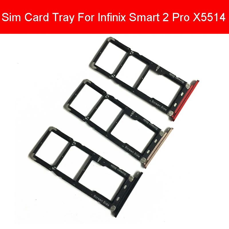 כרטיס ה SIM-מגש בעל Infinix חכם 2 Pro X5514 X5515F/אפס 4 X555/זירו 6 חריץ לכרטיס מיקרו SD מתאם חלקי חילוף - 1