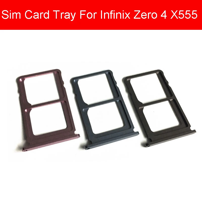 כרטיס ה SIM-מגש בעל Infinix חכם 2 Pro X5514 X5515F/אפס 4 X555/זירו 6 חריץ לכרטיס מיקרו SD מתאם חלקי חילוף - 3